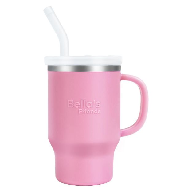 Bella's Friends Handy Mini Tumbler – Adorable 9 oz Sippy Cup for Toddlers 1-3 years old, Flexible Straw, Stainless Interior & Silicone Body, Leak‑Proof, Dishwasher Safe, Ideal for Travel or At Home