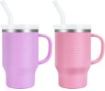 Bella's Friends Handy Mini Tumbler – Adorable 9 oz Toddler Sippy Cup, Stainless Interior & Silicone Body, Leak‑Proof, Dishwasher Safe, Gift for 1-3 Years Old Girls&Boys, 2 Pack