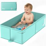 Bella’s Friends Baby Collapsible Bathtub, Travel Bath Tub for Baby, Foldable and Portable, Easy Storage, Reinforced Structure, Lightweight, Travel Essentials for 6M-3Y Infant Toddler
