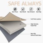 Bella's Friends Foldable Baby Play Mat for Floor, 50"x50" Vegan Leather Playpen Mat, 1.2" Extra Thick Foam, Non-Toxic, Wipe-Clean, Travel-Ready, Non-Slip Crawling Mat for Kids Toddlers&Infants