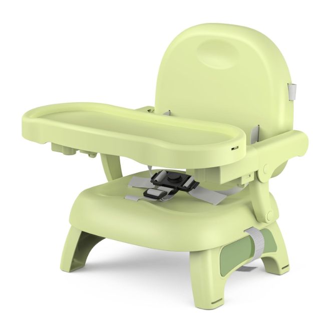 Bella’s Friends 3-in-1 Toddler Booster Seat for Dining Table and Kitchen Chair with Adjustable Tray and Safety Straps, Foldable&Portable Baby Seat for Travel, Feeding, and Floor Use